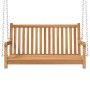 Banco balancín de madera maciza de teca 114x60x64 cm de vidaXL, Balancines de jardín - Ref: Foro24-316628, Precio: 179,50 €, ...
