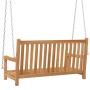 Banco balancín de madera maciza de teca 114x60x64 cm de vidaXL, Balancines de jardín - Ref: Foro24-316628, Precio: 179,50 €, ...