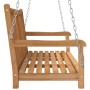 Banco balancín de madera maciza de teca 114x60x64 cm de vidaXL, Balancines de jardín - Ref: Foro24-316628, Precio: 179,50 €, ...