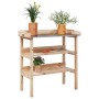 Mesa para plantas con estantes madera maciza abeto 78x38x82,5cm en Soportes para macetas | Comprar online en Foru.es
