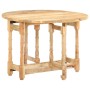 Mesa de comedor redonda de madera maciza de mango 110x76 cm de vidaXL, Mesas de cocina y de comedor - Ref: Foro24-321699, Pre...