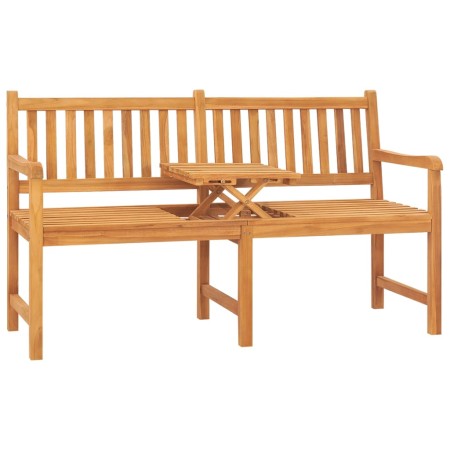 Banco de jardín 3 plazas con mesa madera maciza de teca 150 cm de vidaXL, Bancos de jardín - Ref: Foro24-316631, Precio: 370,...