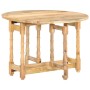 Mesa de comedor redonda de madera maciza de mango 110x76 cm de vidaXL, Mesas de cocina y de comedor - Ref: Foro24-321699, Pre...