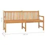 Banco de jardín de madera maciza de teca 180 cm de vidaXL, Bancos de jardín - Ref: Foro24-316632, Precio: 294,70 €, Descuento: %