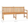 Banco de jardín de madera maciza de teca 180 cm de vidaXL, Bancos de jardín - Ref: Foro24-316632, Precio: 300,87 €, Descuento: %