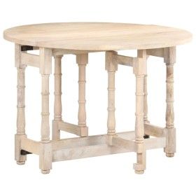 Mesa de comedor redonda de madera maciza de mango 110x76 cm de vidaXL, Mesas de cocina y de comedor - Ref: Foro24-321700, Pre...