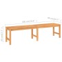 Banco de jardín de madera maciza de teca 180 cm de vidaXL, Bancos de jardín - Ref: Foro24-316633, Precio: 196,47 €, Descuento: %