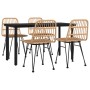 Juego de comedor de jardín 5 piezas ratán sintético en Conjuntos de jardín | Comprar online en Foru.es