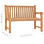 Banco de jardín de madera maciza de teca 114 cm de vidaXL, Bancos de jardín - Ref: Foro24-316638, Precio: 333,97 €, Descuento: %