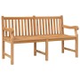 Banco de jardín de madera maciza de teca 150 cm de vidaXL, Bancos de jardín - Ref: Foro24-316639, Precio: 310,23 €, Descuento: %