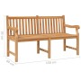 Banco de jardín de madera maciza de teca 150 cm de vidaXL, Bancos de jardín - Ref: Foro24-316639, Precio: 310,23 €, Descuento: %