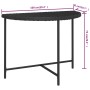 Mesa de jardín de ratán sintético negra 100x50x75 cm de vidaXL, Mesas de jardín - Ref: Foro24-316652, Precio: 67,29 €, Descue...