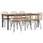 Juego de comedor de jardín 7 piezas ratán sintético en Conjuntos de jardín | Comprar online en Foru.es