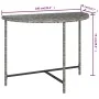 Mesa de jardín de ratán sintético gris 100x50x75 cm de vidaXL, Mesas de jardín - Ref: Foro24-316653, Precio: 54,20 €, Descuen...