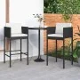 Küchenhocker mit Kissen 2 Stück schwarzes synthetisches Rattan von vidaXL, Gartenstühle - Ref: Foro24-316657, Preis: 118,47 €...