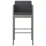 Kitchen stools with cushions, 2 units, synthetic gray rattan by vidaXL, Garden chairs - Ref: Foro24-316658, Price: 119,26 €, ...