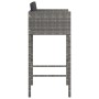 Taburetes de cocina con cojines 2 unidades ratán sintético gris de vidaXL, Sillas de jardín - Ref: Foro24-316658, Precio: 120...