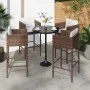 Küchenhocker mit Kissen 4 Stück braunes synthetisches Rattan von vidaXL, Gartenstühle - Ref: Foro24-316659, Preis: 227,14 €, ...