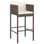 Küchenhocker mit Kissen 4 Stück braunes synthetisches Rattan von vidaXL, Gartenstühle - Ref: Foro24-316659, Preis: 227,14 €, ...