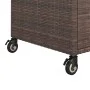 Carrito de bar con cajón ratán sintético marrón 100x45x97 cm de vidaXL, Carros de cocina y comedor - Ref: Foro24-316662, Prec...