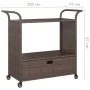 Bar cart with drawer brown synthetic rattan 100x45x97 cm by vidaXL, Kitchen and dining carts - Ref: Foro24-316662, Price: 177...