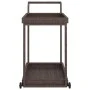 Carrito de bar ratán sintético marrón 100x45x83 cm de vidaXL, Carros de cocina y comedor - Ref: Foro24-316665, Precio: 95,09 ...