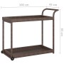 Carrito de bar ratán sintético marrón 100x45x83 cm de vidaXL, Carros de cocina y comedor - Ref: Foro24-316665, Precio: 96,26 ...