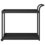Black synthetic rattan bar cart 100x45x83 cm by vidaXL, Kitchen and dining carts - Ref: Foro24-316666, Price: 93,80 €, Discou...