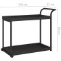Black synthetic rattan bar cart 100x45x83 cm by vidaXL, Kitchen and dining carts - Ref: Foro24-316666, Price: 93,80 €, Discou...