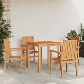 Sillas de jardín apilables 4 uds madera de teca 56,5x57,5x91 cm en Sillas de jardín | Comprar online en Foru.es