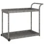Carrito de bar ratán sintético gris 100x45x83 cm de vidaXL, Carros de cocina y comedor - Ref: Foro24-316667, Precio: 95,09 €,...