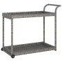 Carrito de bar ratán sintético gris 100x45x83 cm de vidaXL, Carros de cocina y comedor - Ref: Foro24-316667, Precio: 96,26 €,...
