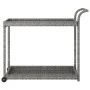 Carrito de bar ratán sintético gris 100x45x83 cm de vidaXL, Carros de cocina y comedor - Ref: Foro24-316667, Precio: 95,09 €,...
