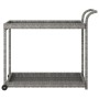 Carrito de bar ratán sintético gris 100x45x83 cm de vidaXL, Carros de cocina y comedor - Ref: Foro24-316667, Precio: 96,26 €,...