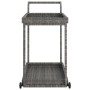 Carrito de bar ratán sintético gris 100x45x83 cm de vidaXL, Carros de cocina y comedor - Ref: Foro24-316667, Precio: 96,26 €,...