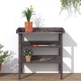 Mesa para plantas con estantes madera abeto gris 78x38x82,5 cm en Soportes para macetas | Comprar online en Foru.es