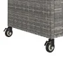 Bar cart with gray synthetic rattan drawer 100x45x97 cm by vidaXL, Kitchen and dining carts - Ref: Foro24-316664, Price: 173,...
