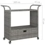 Bar cart with gray synthetic rattan drawer 100x45x97 cm by vidaXL, Kitchen and dining carts - Ref: Foro24-316664, Price: 173,...