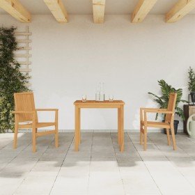Juego de comedor para jardín 3 pzas madera maciza de teca en Conjuntos de jardín | Comprar online en Foru.es