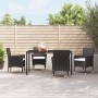 Sillas de jardín 4 unidades con cojines ratán sintético negro de vidaXL, Sillas de jardín - Ref: Foro24-316688, Precio: 233,2...