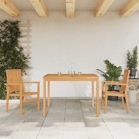 Juego de comedor para jardín 3 pzas madera maciza de teca en Conjuntos de jardín | Comprar online en Foru.es