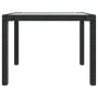 Gartentisch gehärtetes Glas synthetisches Rattan 90x90x75 cm schwarz von vidaXL, Gartentische - Ref: Foro24-316698, Preis: 13...