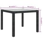 Mesa jardín vidrio templado ratán sintético 90x90x75 cm negro de vidaXL, Mesas de jardín - Ref: Foro24-316698, Precio: 138,55...