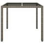 Mesa jardín vidrio templado ratán sintético 90x90x75 cm gris de vidaXL, Mesas de jardín - Ref: Foro24-316701, Precio: 73,82 €...