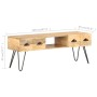 Mueble para TV madera maciza de mango 120x35x45 cm de vidaXL, Muebles TV - Ref: Foro24-321790, Precio: 119,12 €, Descuento: %