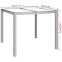 Mesa jardín vidrio templado ratán sintético 90x90x75 cm blanco de vidaXL, Mesas de jardín - Ref: Foro24-316702, Precio: 120,0...