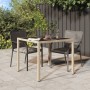 Mesa jardín vidrio templado ratán sintético 90x90x75 cm gris de vidaXL, Mesas de jardín - Ref: Foro24-316703, Precio: 100,20 ...