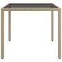 Mesa jardín vidrio templado ratán sintético 90x90x75 cm gris de vidaXL, Mesas de jardín - Ref: Foro24-316703, Precio: 100,20 ...