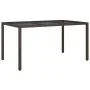 Garden table tempered glass synthetic rattan 150x90x75 cm brown by vidaXL, Garden tables - Ref: Foro24-316704, Price: 135,29 ...