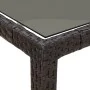 Garden table tempered glass synthetic rattan 150x90x75 cm brown by vidaXL, Garden tables - Ref: Foro24-316704, Price: 135,29 ...